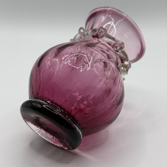 Vintage Pilgrim Cranberry Glass Posey Vase - Picture 7 of 8